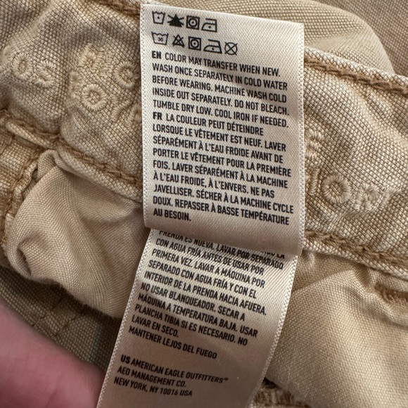 American Eagle Highest Rise 90s Boyfriend Shorts size 8 Khaki Carpenter Shorts - Picture 6 of 11